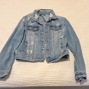 Ci Sono Light Blue Distressed Jean Jacket